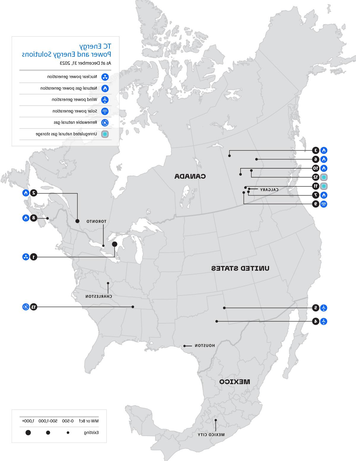 TC Energy all assets map